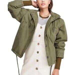 BDG / Urban Outfitters - Cypress Fleece Military Jacket Coat Green, Women's S